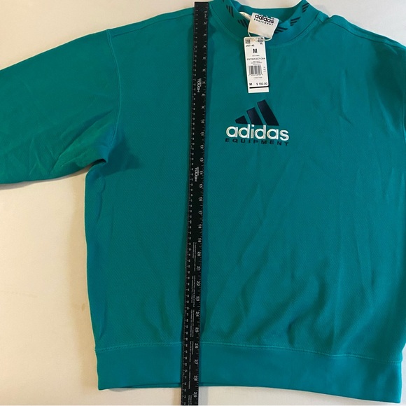 Adidas Equipment Reflective Sweatshirt Men M LOOSE FIT Green EQT Crewneck $190 - Picture 14 of 16